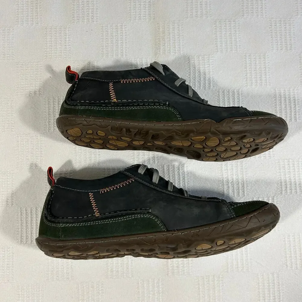 Muk Luks Mens 10 Cory Casual Shoes Green Orange Leather Upper